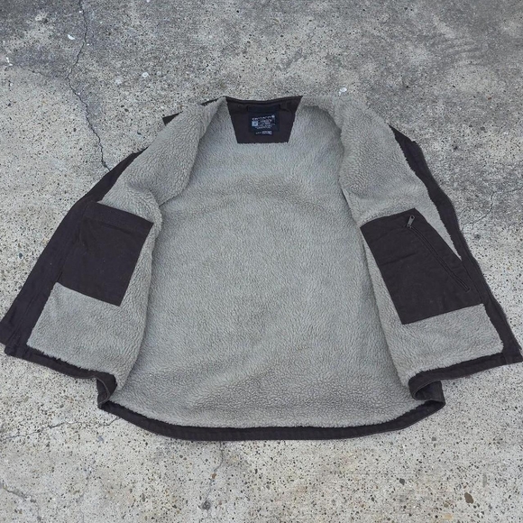 Carhartt Men's Washed Duck Sherpa-Lined Vest Size Large Brown - Picture 3 of 8